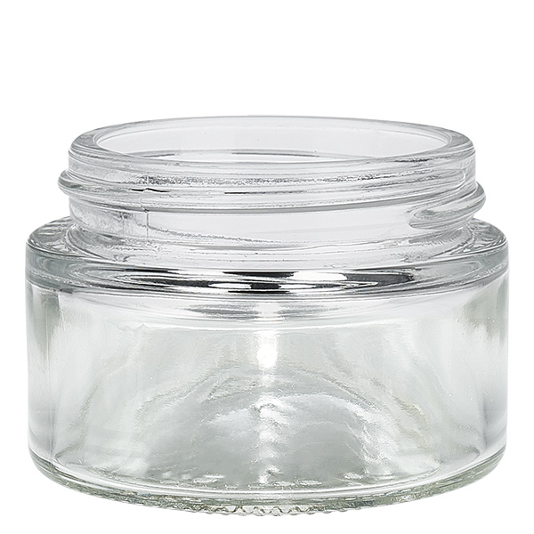 Pot en verre 20ml transparent avec couvercle à insérer UNiTWIST