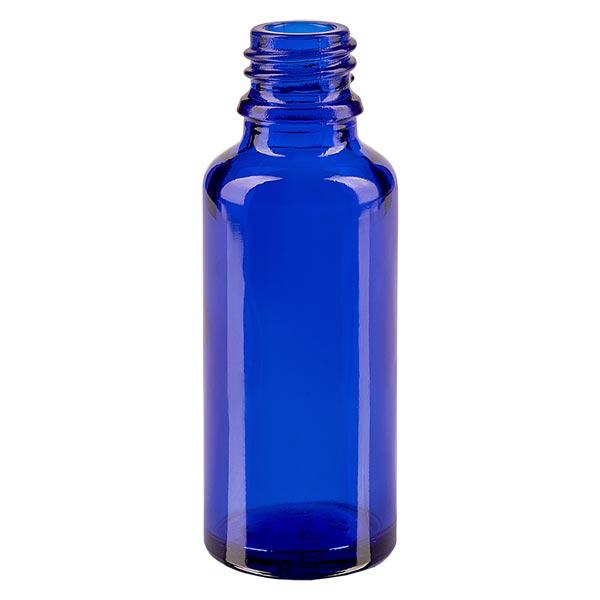 Flacon compte-gouttes pour pharmacie 30 ml DIN18 - verre bleu Flacon compte-gouttes pour pharmacie 30 ml DIN18 - verre bleu