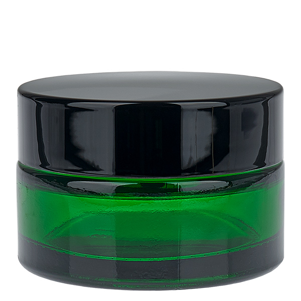 Pot en verre 20ml vert avec couvercle à insérer UNiTWIST