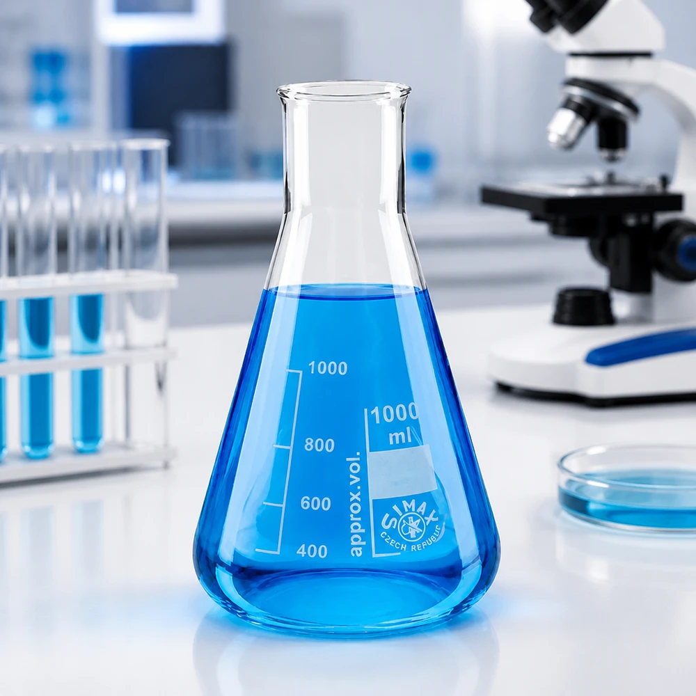 Erlenmeyer 200ml col large résistant à la chaleur pour les essais de chauffage et les réactions