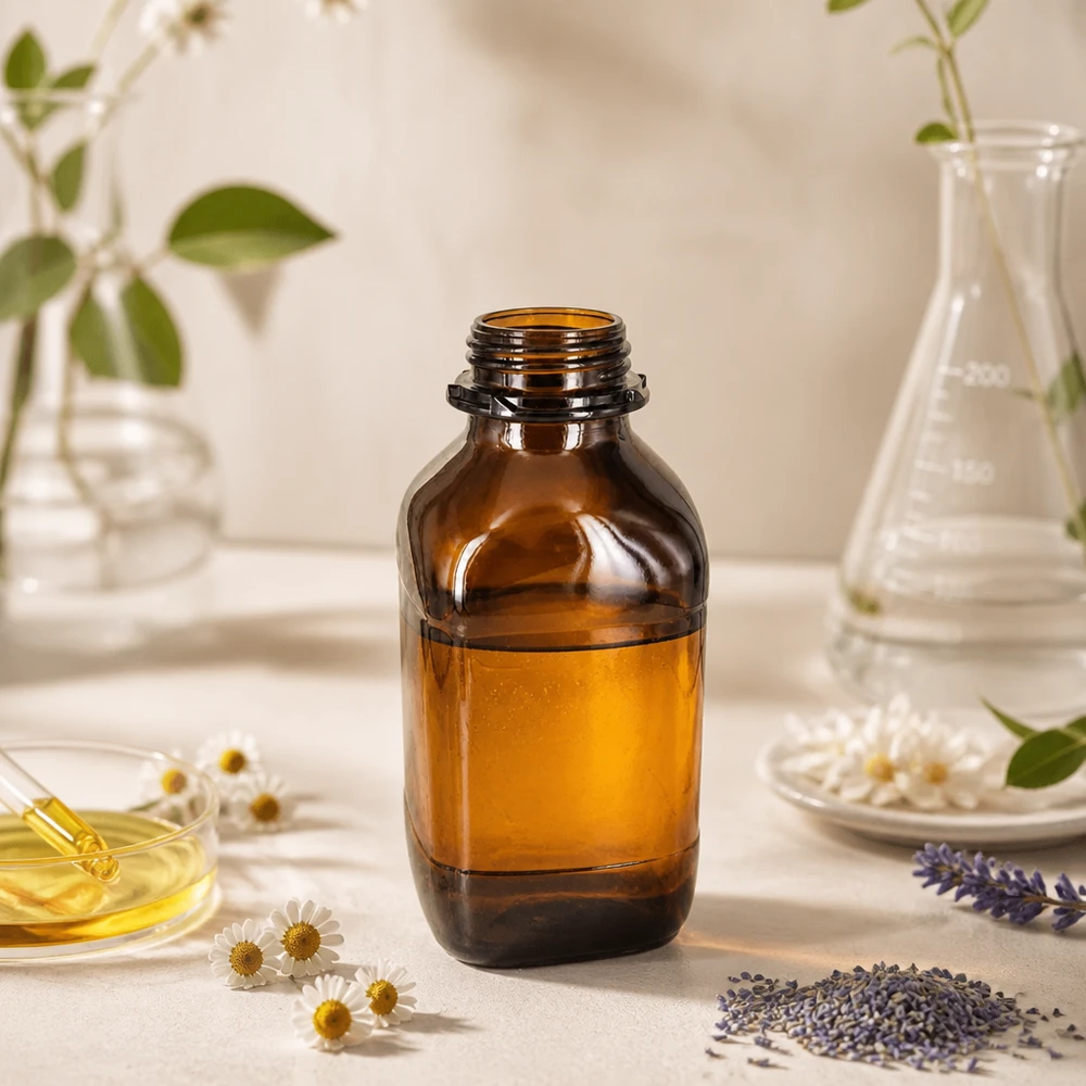 Flacon pour produits chimiques haut de gamme de 1 000 ml en verre brun protecteur Bouteille chimique carrée de 1000ml en verre brun pour une utilisation optimale de l'espace dans le laboratoire
