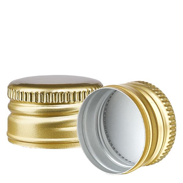 Bouchon à vis or en aluminium standard PP28 ApoGlas