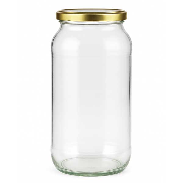 1062ml Verre rond avec couvercle BasicSeal or UNiTWIST