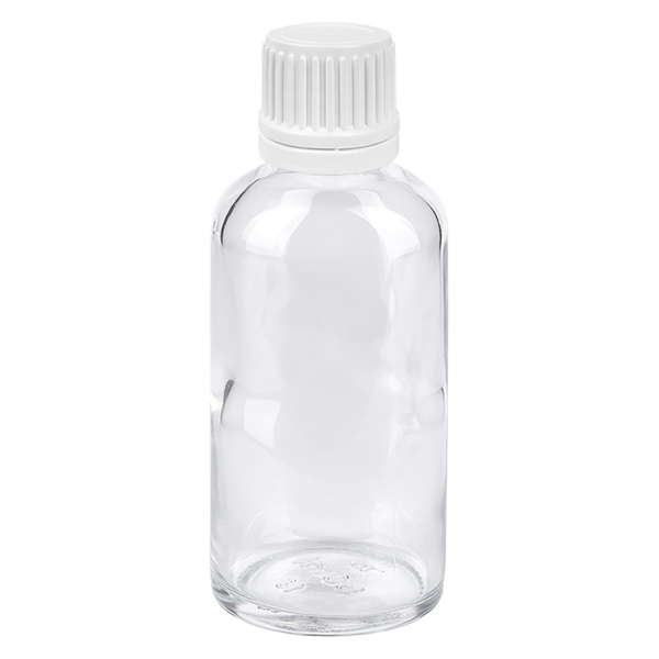 Flacon compte-goutte 50ml 0.7mm blanc OV ClearLine UT18/50