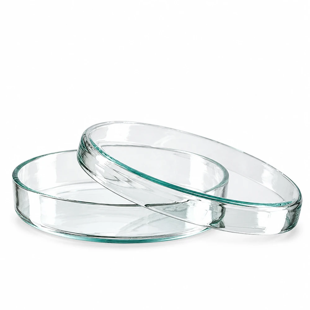 Boîte de Petri en verre sans compartiments, 80x15mm Boîte de Pétri transparente en verre borosilicaté, 80 mm de diamètre, 15 mm de hauteur
