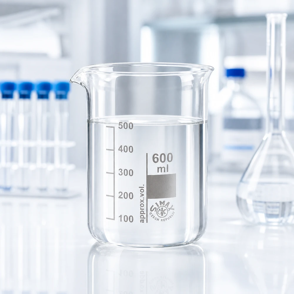 Bécher 600ml en verre borosilicate résistant à la chaleur (forme basse) Bécher transparent 600ml forme basse en verre borosilicaté de haute qualité pour le laboratoire et la cuisine