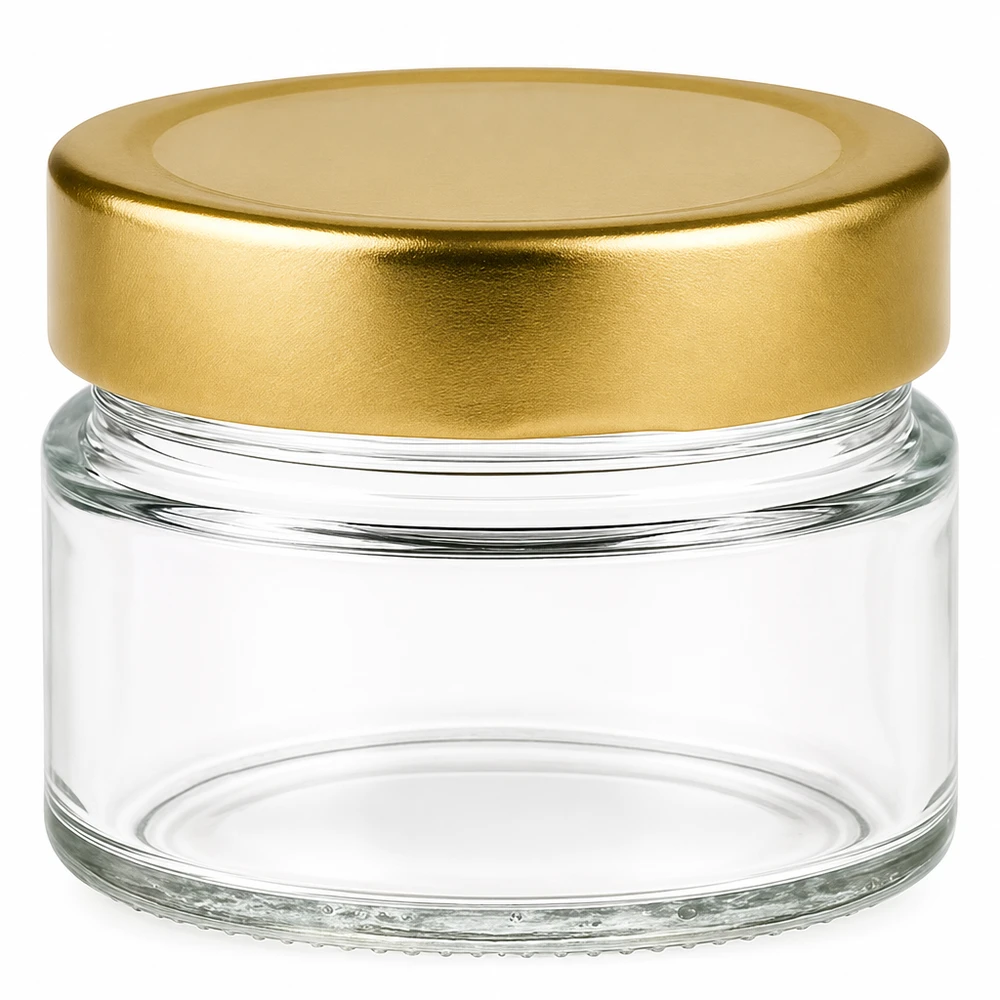 80ml Verre rond avec couvercle BasicSeal or UNiTWIST 80ml Verre rond avec couvercle BasicSeal or UNiTWIST