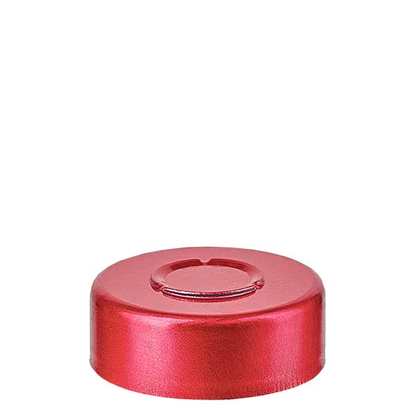 Capuchon à sertir 20,25 x 7,4 mm avec arrachement central, rouge Capuchon à sertir 20,25 x 7,4 mm avec arrachement central, rouge