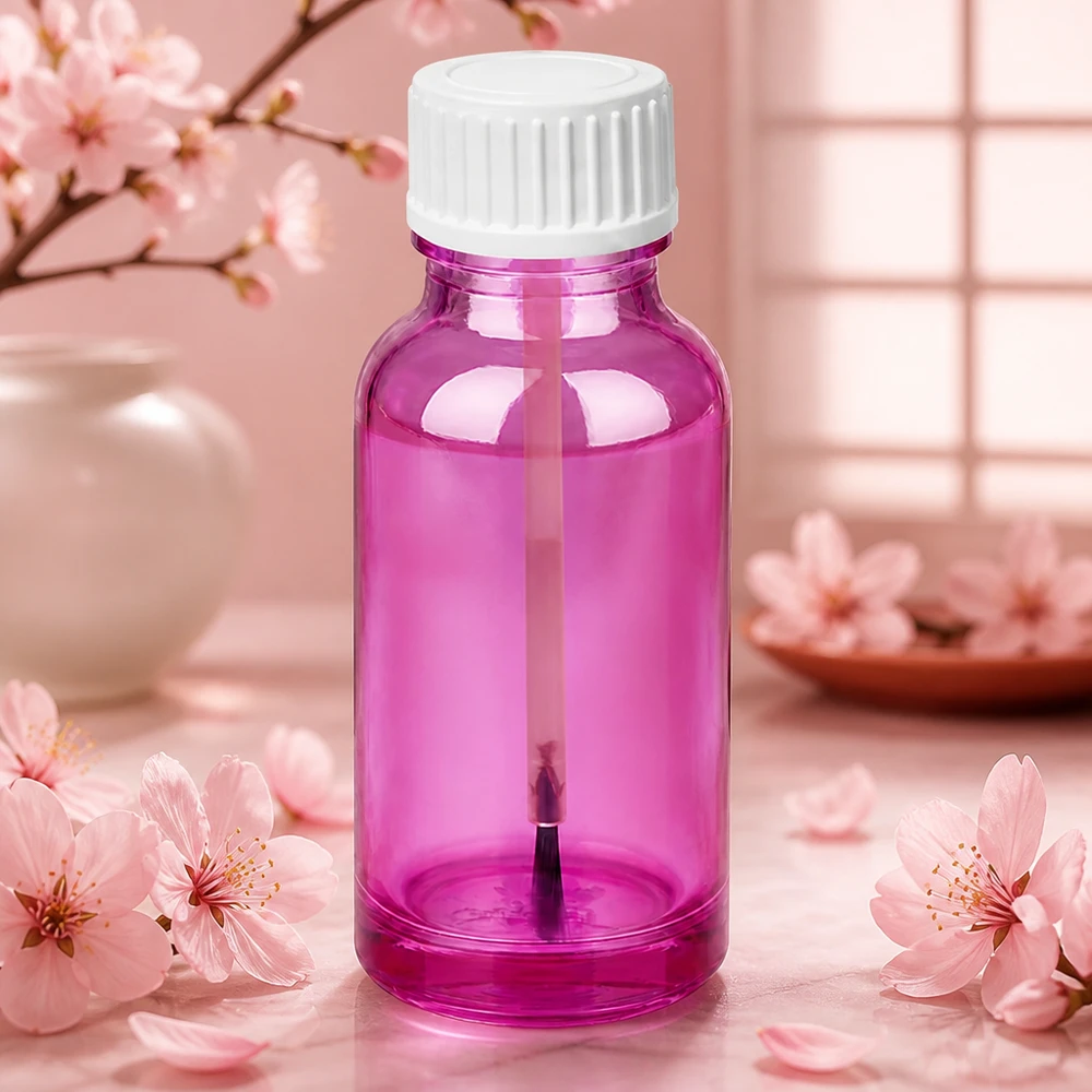 Bouteille pinceau 20ml blanc standard PurpleLine UT18/20 Flacon cosmétique 20ml avec bouchon rainuré UT18/20 pour un transport sûr et sans fuite