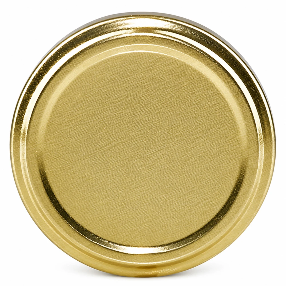 Couvercle BasicSeal 58 mm doré (TO58) UNiTWIST Couvercle rond en métal doré de 58 mm « BasicSeal » pour bocaux à couvercle à visser « UniTwist »