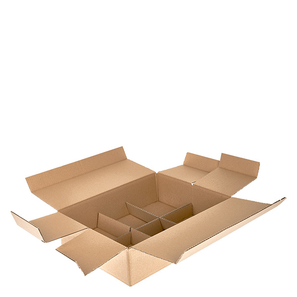 Cartons pour verres (25 pcs) avec 6 compartiments 384x258x90mm
