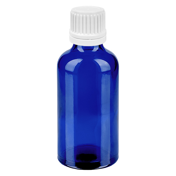 Flacon compte-goutte 50ml 0.7mm blanc OV BlueLine UT18/50