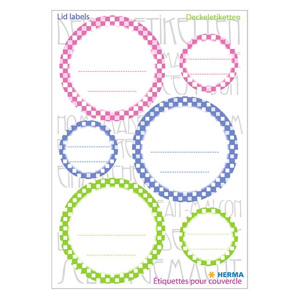 Étiquettes de plafond multicolores (18 stickers) ø24/44mm