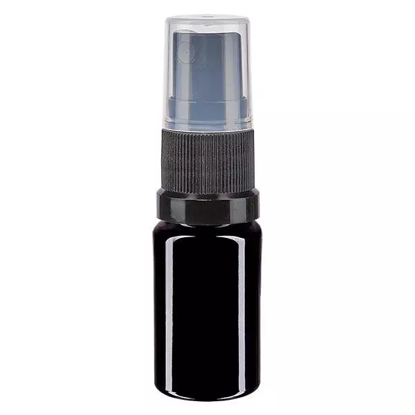 Flacon à pharmacie violet 5ml embout spray noir Flacon à pharmacie violet 5ml embout spray noir