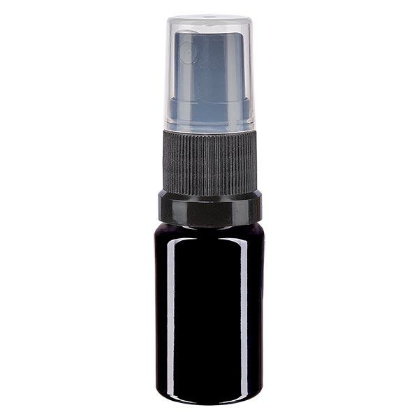 Flacon à pharmacie violet 5ml embout spray noir Flacon à pharmacie violet 5ml embout spray noir
