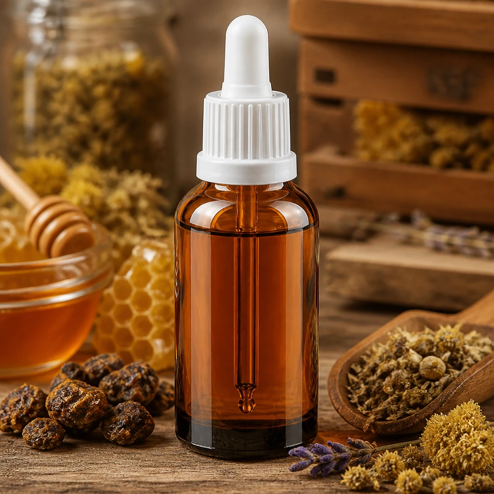 Flacon à pipette 30ml blanc OV BrownLine UT18/30 Bouteille en verre de 30 ml avec bouchon pipette parfaite pour les mélanges DIY et les extraits d'herbes médicinales