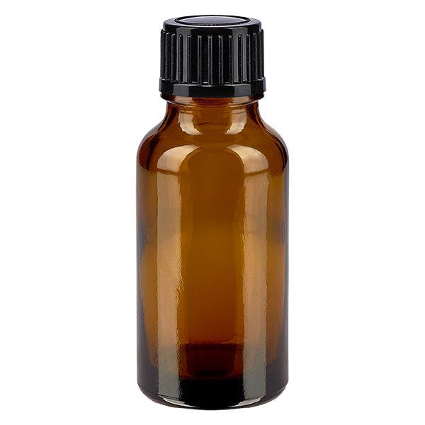 Flacon de pharmacie bleu 20ml bouchon compte-gouttes noir 1mm standard Flacon de pharmacie bleu 20ml bouchon compte-gouttes noir 1mm standard