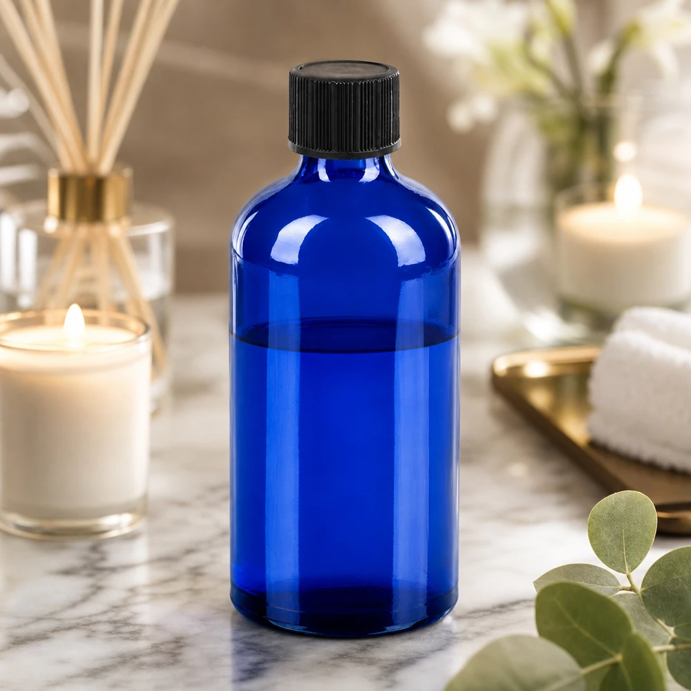 100ml compte-gouttes. 1mm noir STD BlueLine UT18/100 Flacon compte-gouttes bleu cobalt 100ml avec bouchon noir idéal pour le bricolage cosmétique et les produits naturels