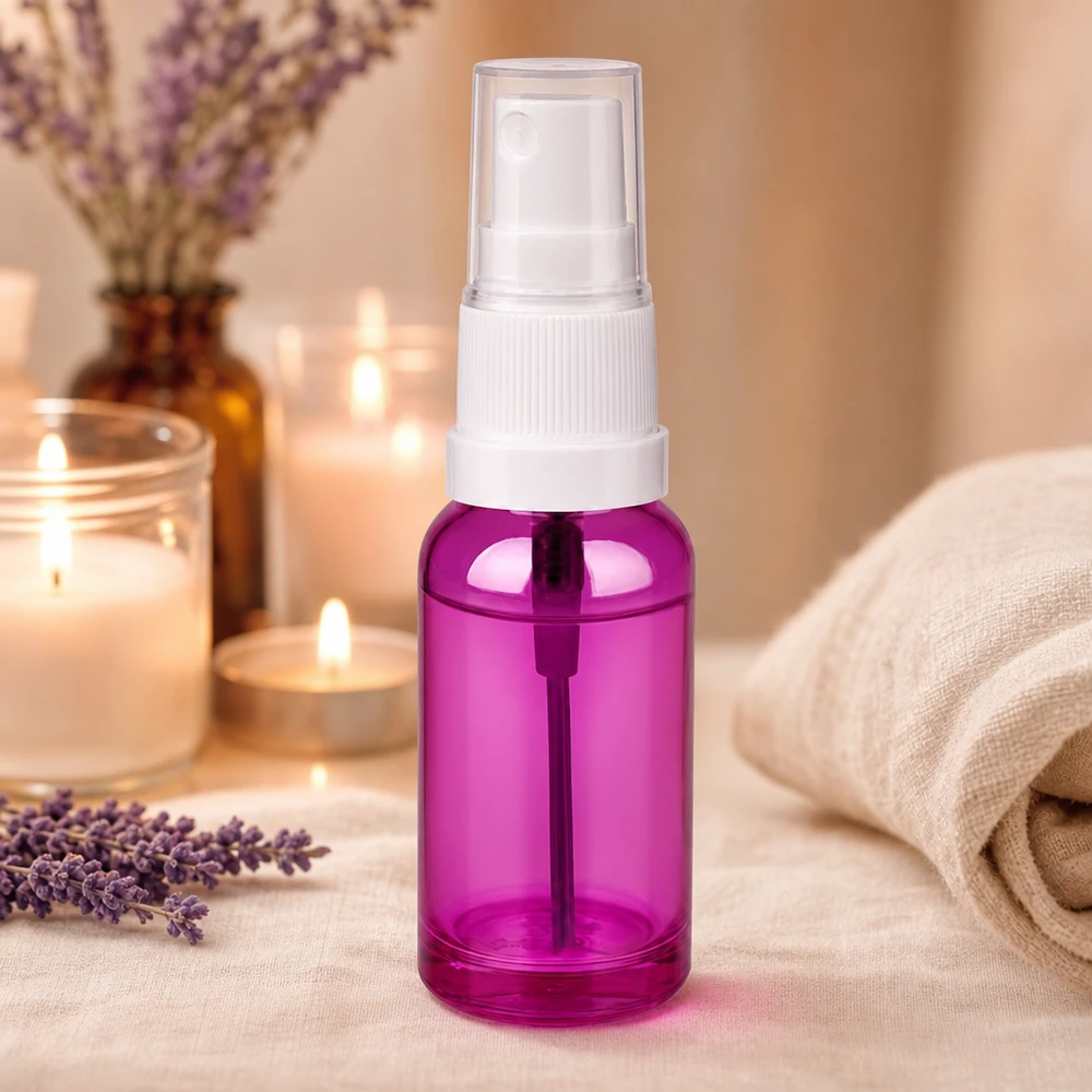 Vaporisateur 20ml blanc/transparent Standard PurpleLine UT18/20 Petit vaporisateur violet 20ml transparent idéal pour le bricolage cosmétique et les produits naturels