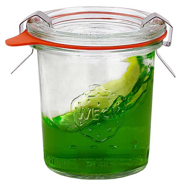 Lot de 12 bocaux Weck 140 ml verres renversés avec 12 couvercles en verre,