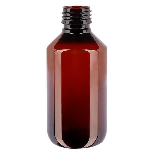 Flacon médical en PET 200 ml ambré, PP28 sans bouchon Flacon médical en PET 200 ml ambré, PP28 sans bouchon