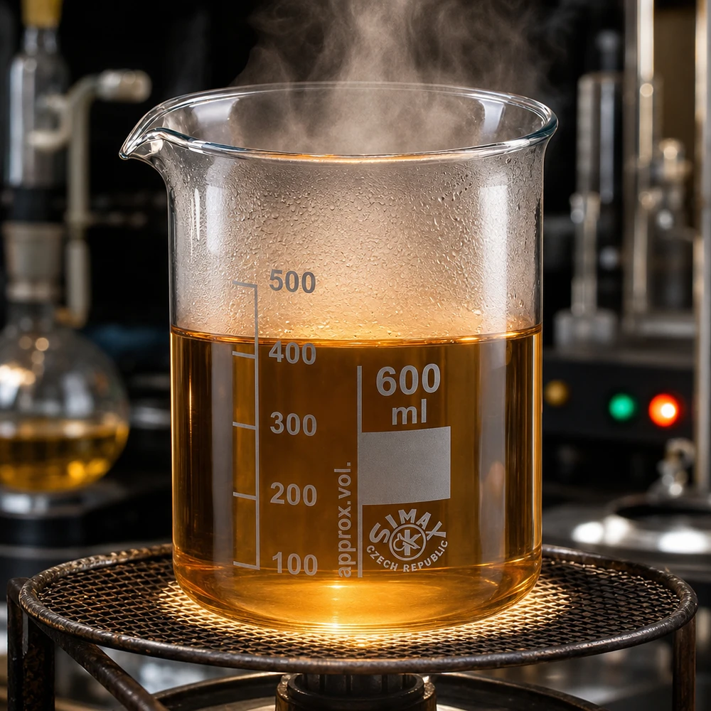 Bécher 600ml en verre borosilicate résistant à la chaleur (forme basse) Bécher gradué 600ml forme basse avec graduation en millilitres bien visible en verre borosilicaté