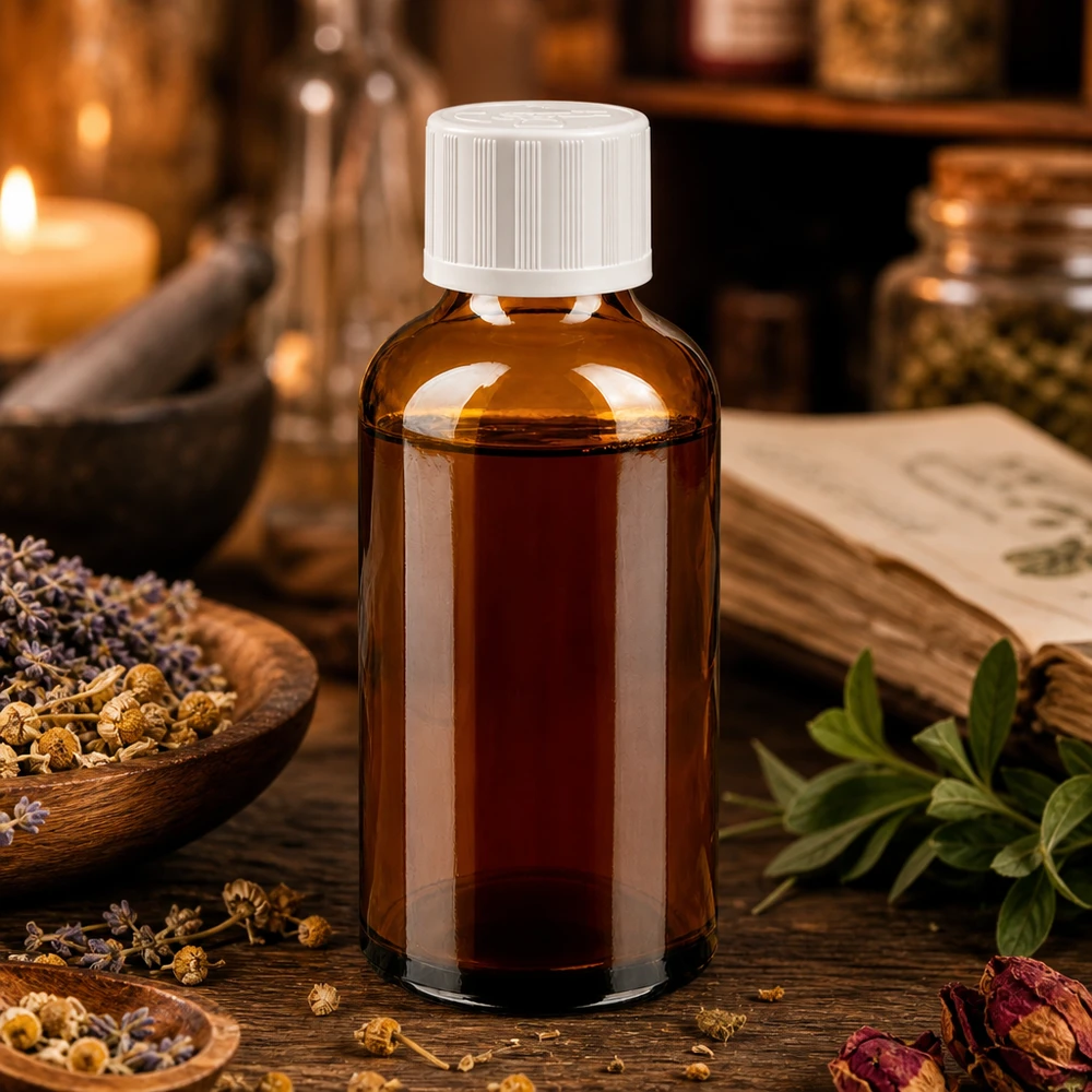 Flacon 50ml 11mm SV w. STD KiSi BrownLine UT18/50 Bouteille de 50ml avec filetage de 11mm en verre brun pour l'homéopathie et la naturopathie