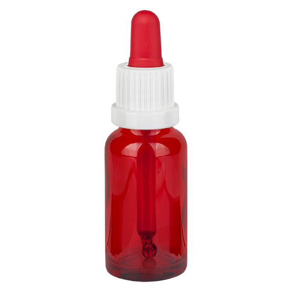 Flacon à pipette 20ml blanc/rouge OV RedLine UT18/20 Flacon à pipette 20ml blanc/rouge OV RedLine UT18/20
