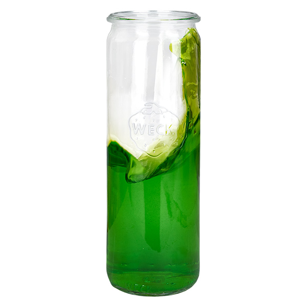 Lot de 24 bocaux Weck en verre cylindrique 600ml, 1/2L à l'envers
