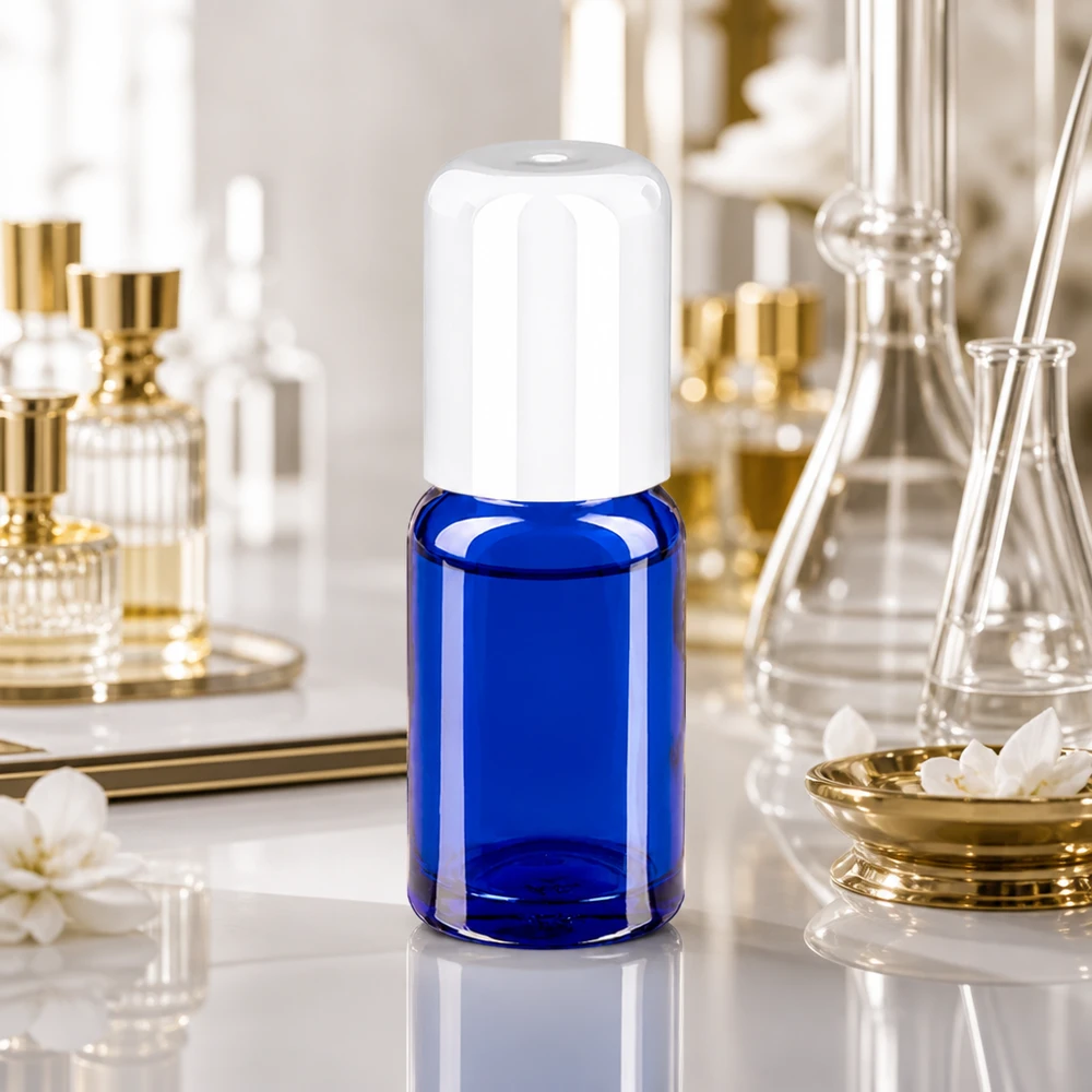 Flacon roll-on 10ml blanc STD BlueLine UT18/10 Flacon roll-on bleu 10ml STD BlueLine UT18/10 pour une utilisation hygiénique sans gaspillage