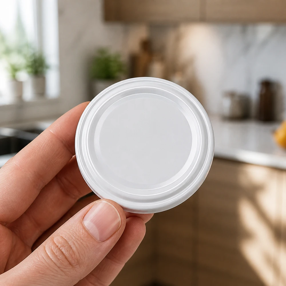 UNiTWIST TO43 blanc, BioSeal, sans BPA, unitemp Petit couvercle blanc pour pot de confiture TO43, fermeture BioSeal UNiTWIST par le haut