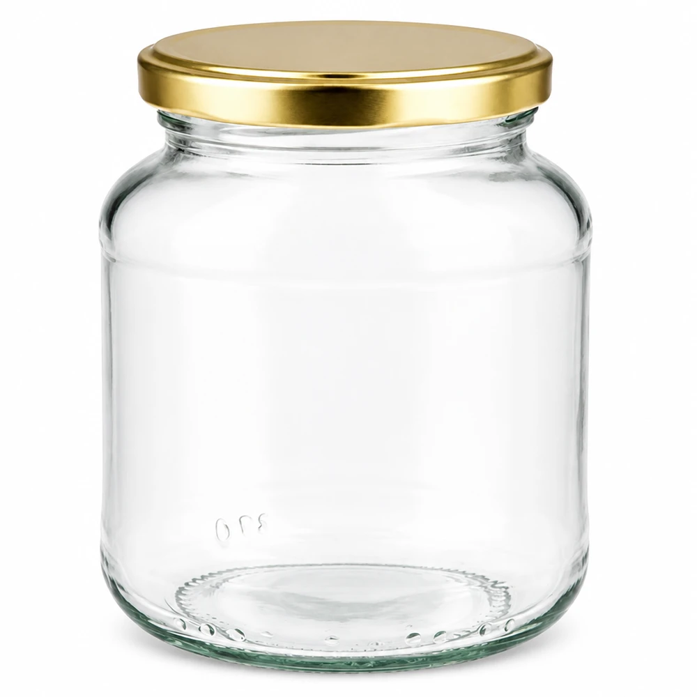 370ml Verre ovale avec couvercle BasicSeal or UNiTWIST