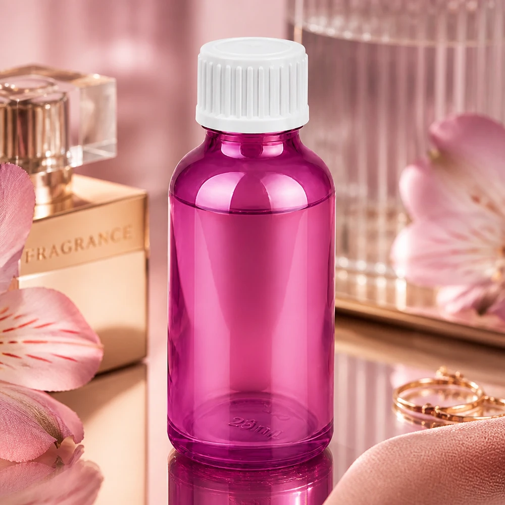 Flacon compte-gouttes 30ml 0.9mm blanc standard PurpleLine. UT18/30 Bouteille violette de 30 ml avec filetage STD UT18/30 pour une compatibilité universelle