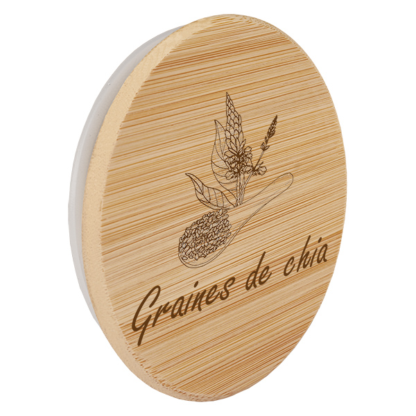 Paire en bois « Graines de chia » pour WECK RR100 Paire en bois « Graines de chia » pour WECK RR100