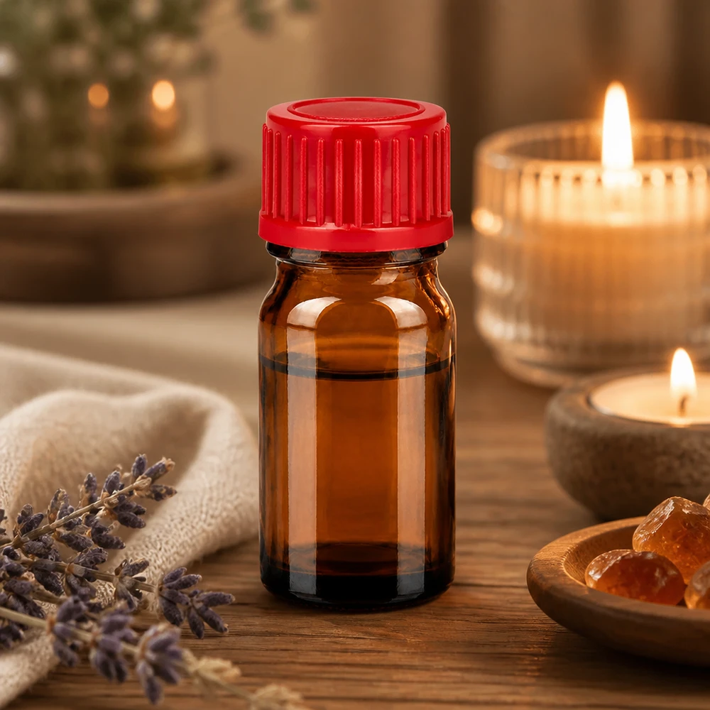 Flacon de 5ml 11mm SV rouge STD BrownLine UT18/5 Bouteille en verre de haute qualité BrownLine 5ml avec bouchon à vis sécurisé de 11mm en rouge pour les cosmétiques