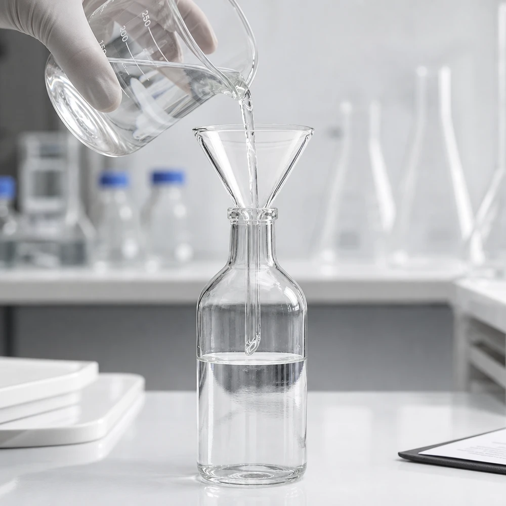 Entonnoir Ø 35mm - verre borosilicate 3.3 - angle 60° Entonnoir Ø 35mm - verre borosilicate 3.3 - angle 60°