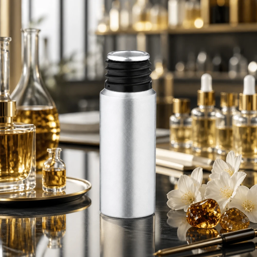 Bouteille en aluminium teinté 20 ml, sans bouchon Flacon opaque en aluminium décapé de 20 ml pour une protection optimale des ingrédients sensibles à la lumière