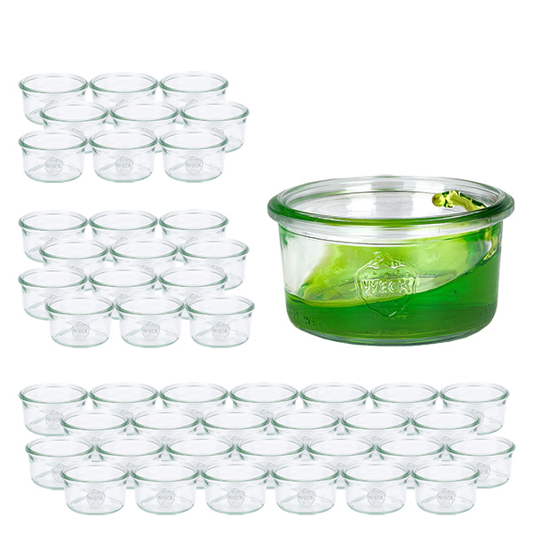 Set de 48 pots Weck 165ml verre renversé