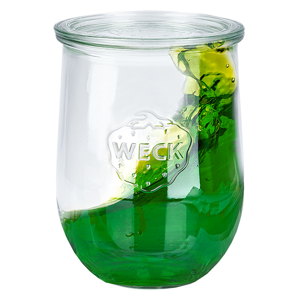 Lot de 18 bocaux Weck 1062ml tulipes, 1L larmier avec couvercle en verre