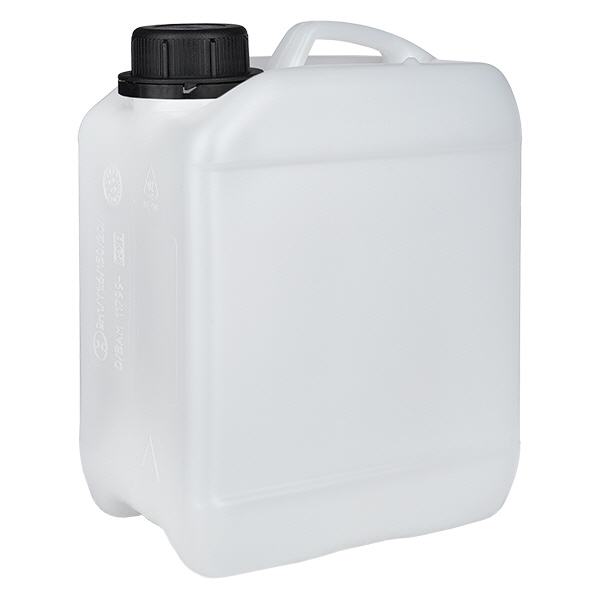 Bidon de 2.5 litres avec bouchon vissable bouchon d'inviolabilité Bidon de 2.5 litres avec bouchon vissable bouchon d'inviolabilité