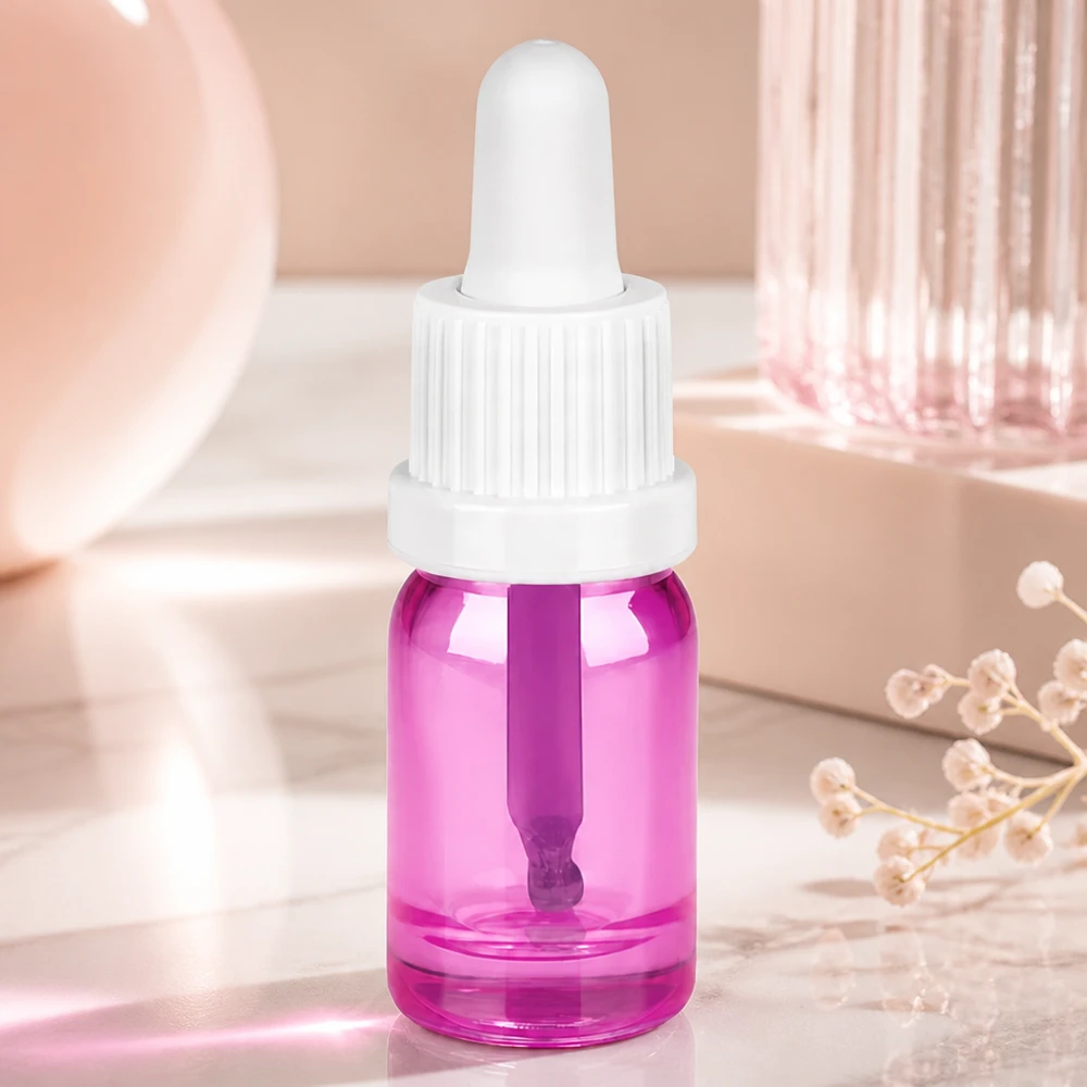 Flacon pipette 5ml blanc Originalité Bouchon à vis PurpleLine UT18/5 Flacon-pipette maniable de 5ml en violet, idéal pour les voyages et le dosage mobile de liquides