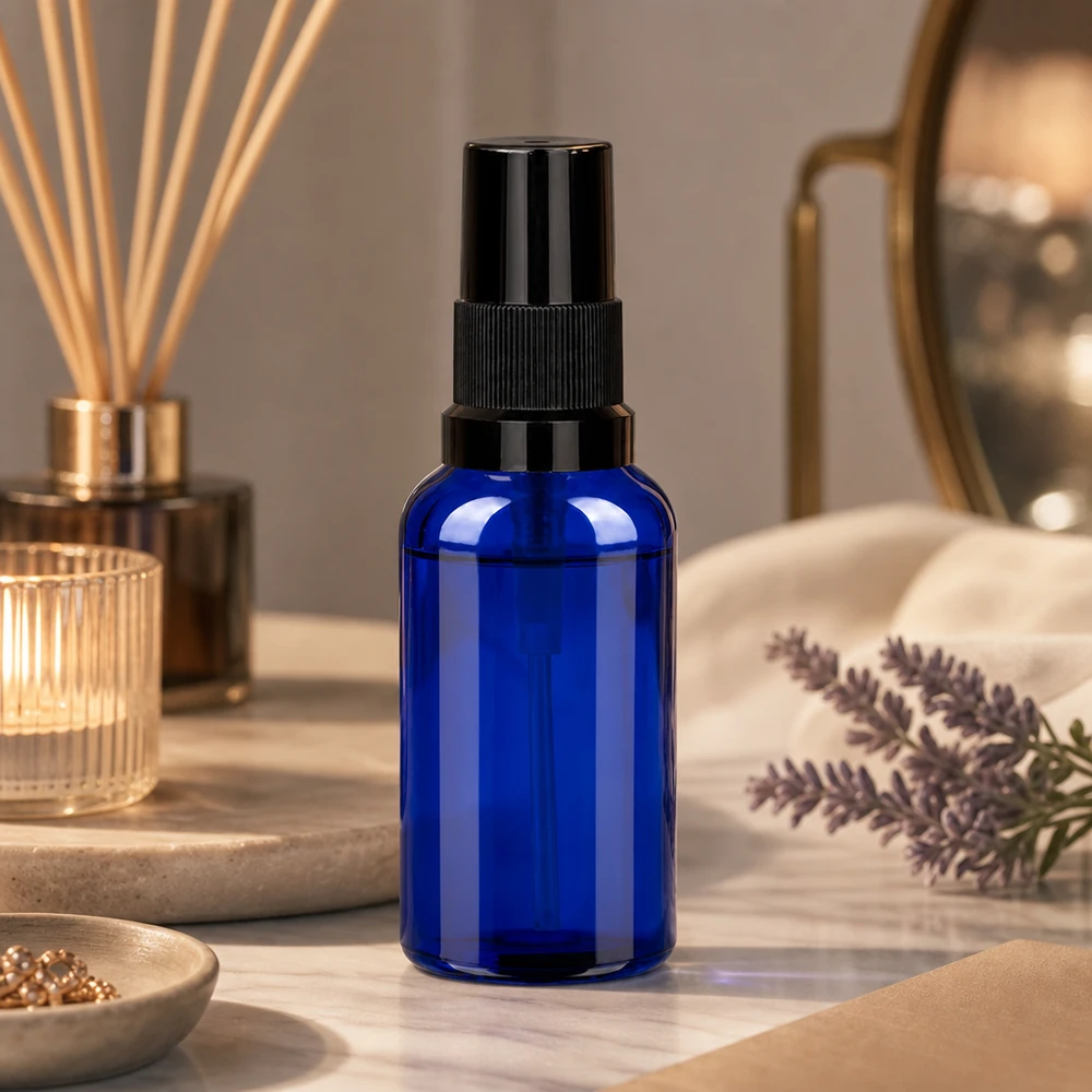 Vaporisateur 30ml noir STD BlueLine UT18/30 Vaporisateur professionnel en verre bleu noir de 30 ml pour un dosage précis des liquides