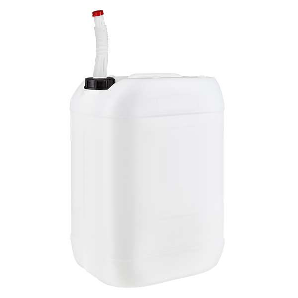 Bidon 25 litres avec tuyau d'écoulement Flex Bidon 25 litres avec tuyau d'écoulement Flex