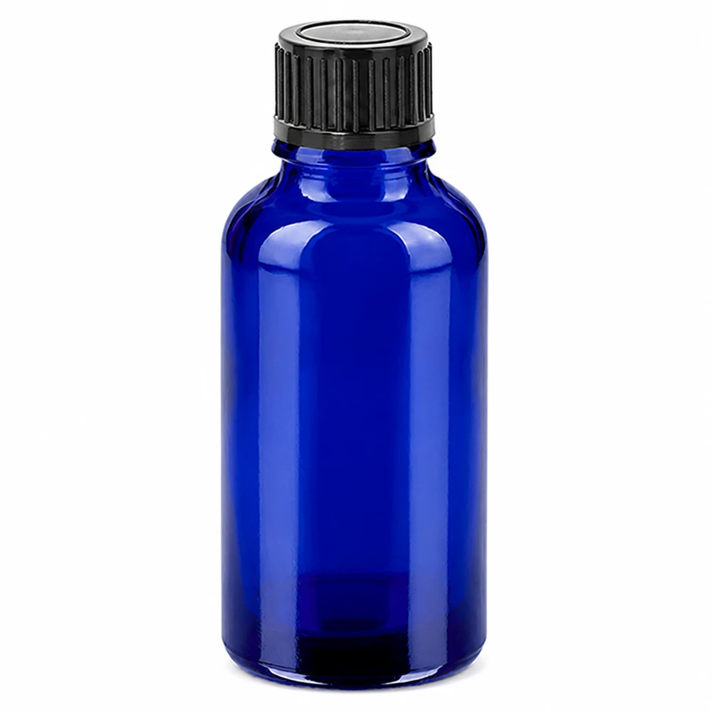 Flacon 30ml 11mm SV noir STD BlueLine UT18/30 Flacon compact de 30 ml idéal pour les huiles d'aromathérapie et les préparations liquides
