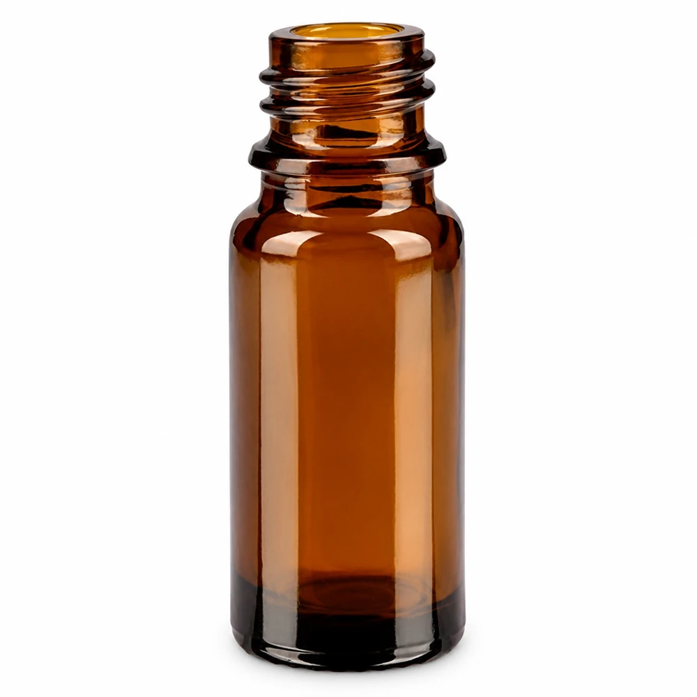 Bouteille de pharmacie en verre brun de 10ml à visser pour huiles essentielles et médicaments