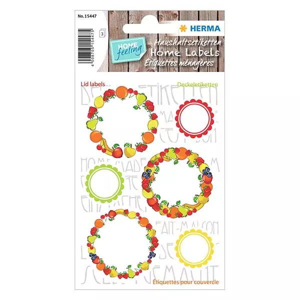 Étiquettes de plafond "Fruits" (18 stickers) ø24/43mm