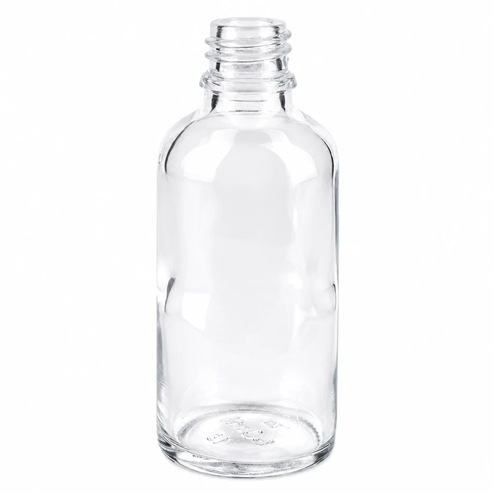 Flacon compte-gouttes 50 ml DIN18 - verre clair Bouteille de pharmacie claire de 50ml ApoGlas en verre transparent pour les médicaments et les teintures