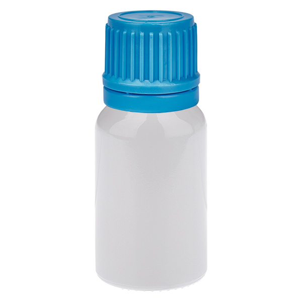 Flacon de 10 ml, bouchon à vis bleu de 11 mm, bouchon d'origine WhiteLine UT18/10 Flacon de 10 ml, bouchon à vis bleu de 11 mm, bouchon d'origine WhiteLine UT18/10