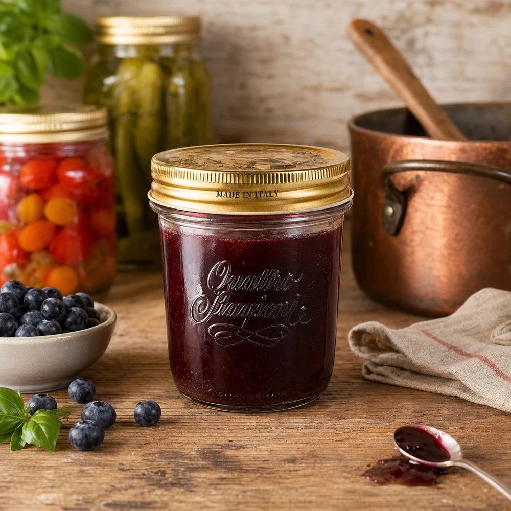 Verre renversé de 320 ml « Quattro Stagioni » avec couvercle Verre renversé de 320 ml « Quattro Stagioni » avec couvercle