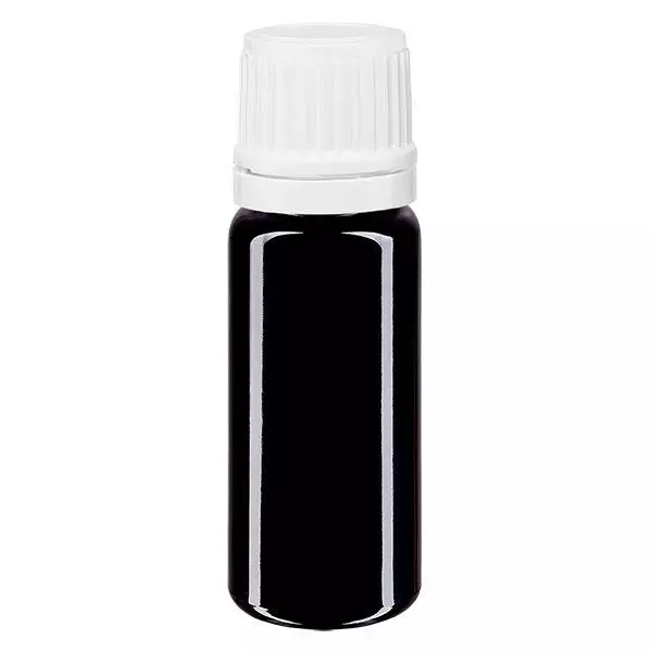 Flacon à pharmacie violet 10ml bouchon vissable blanc bouchon inviolabilité Flacon à pharmacie violet 10ml bouchon vissable blanc bouchon inviolabilité